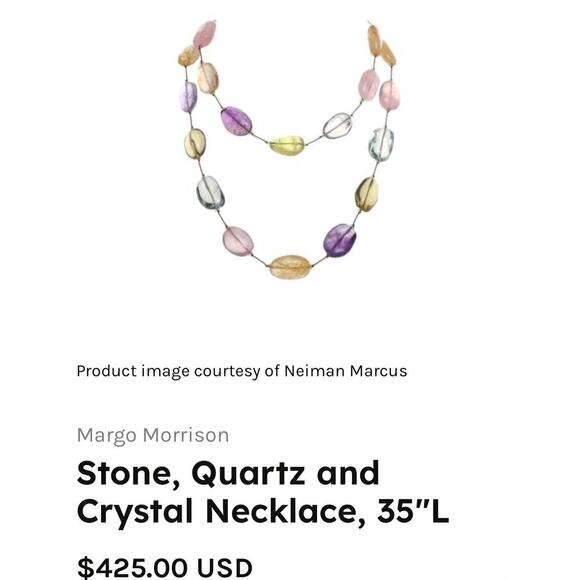 Margo Morrison GREEN, PURPLE AMETHYST, CITRINE, LEMON QUARTZ, Necklace New Other - Picture 16 of 16